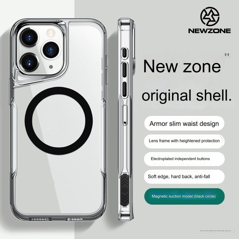 Premium Transparent Magnetic Phone Case Clear Soft TPU Acrylic Hard Cover Shockproof Shell For iPhone 11 12 13 14 15 Pro Max