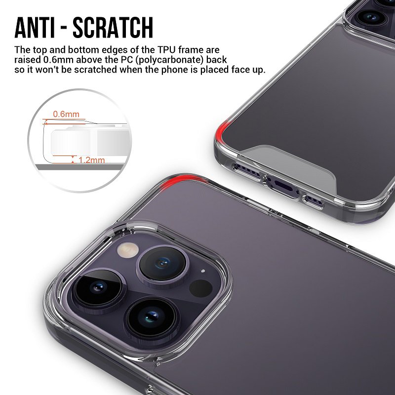 For iPhone 14 Pro Max 13 12 Clear Case Anti Yellow Shockproof Bumper Hard PC Phone Case for iPhone 14 New Cover
