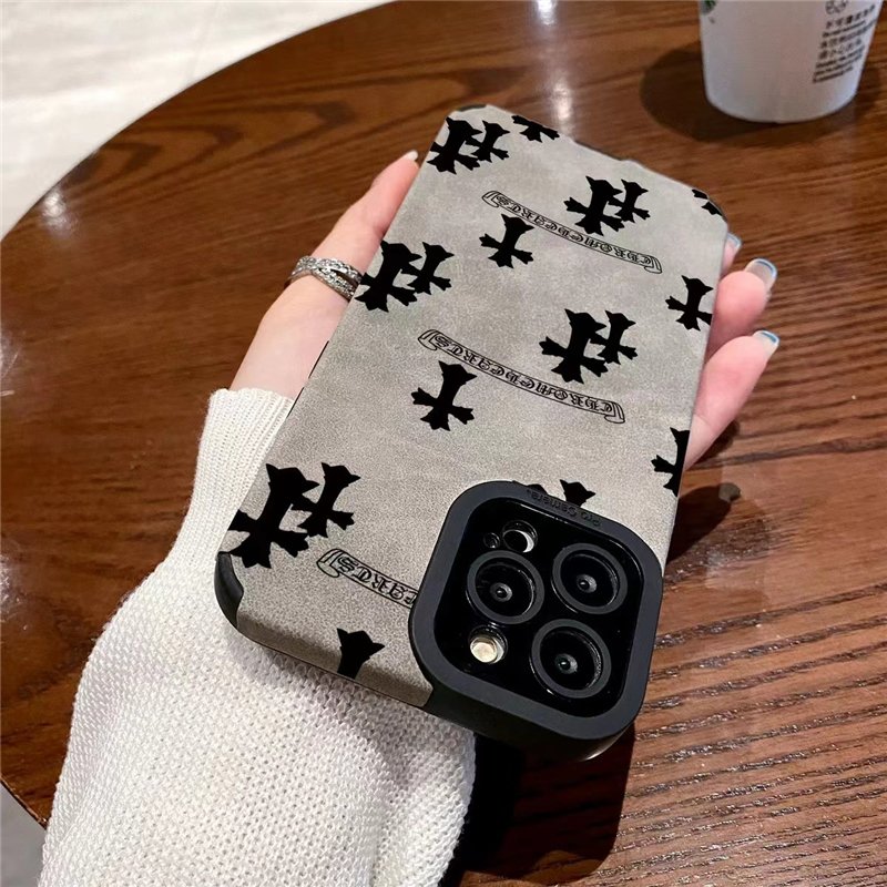 fashion designer brand jesus cross print soft leather phone case for iphone 15 14 13 12 11 pro max plus