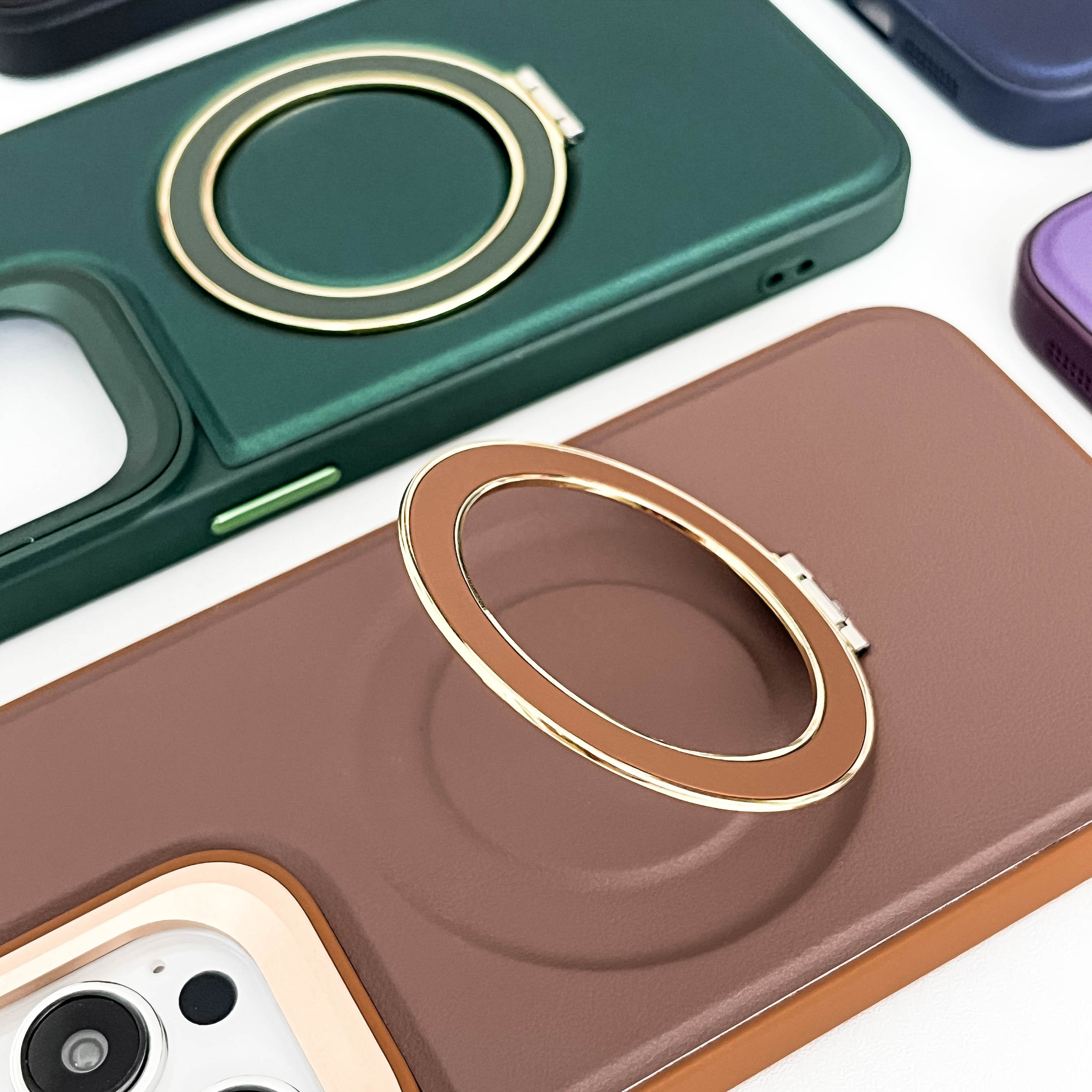 Stylish Metal Camera Protective Cover And Magnetic Stand Shockproof Mobile Phone Cases For iPhone 16 15 14 13 12 Pro Max Plus