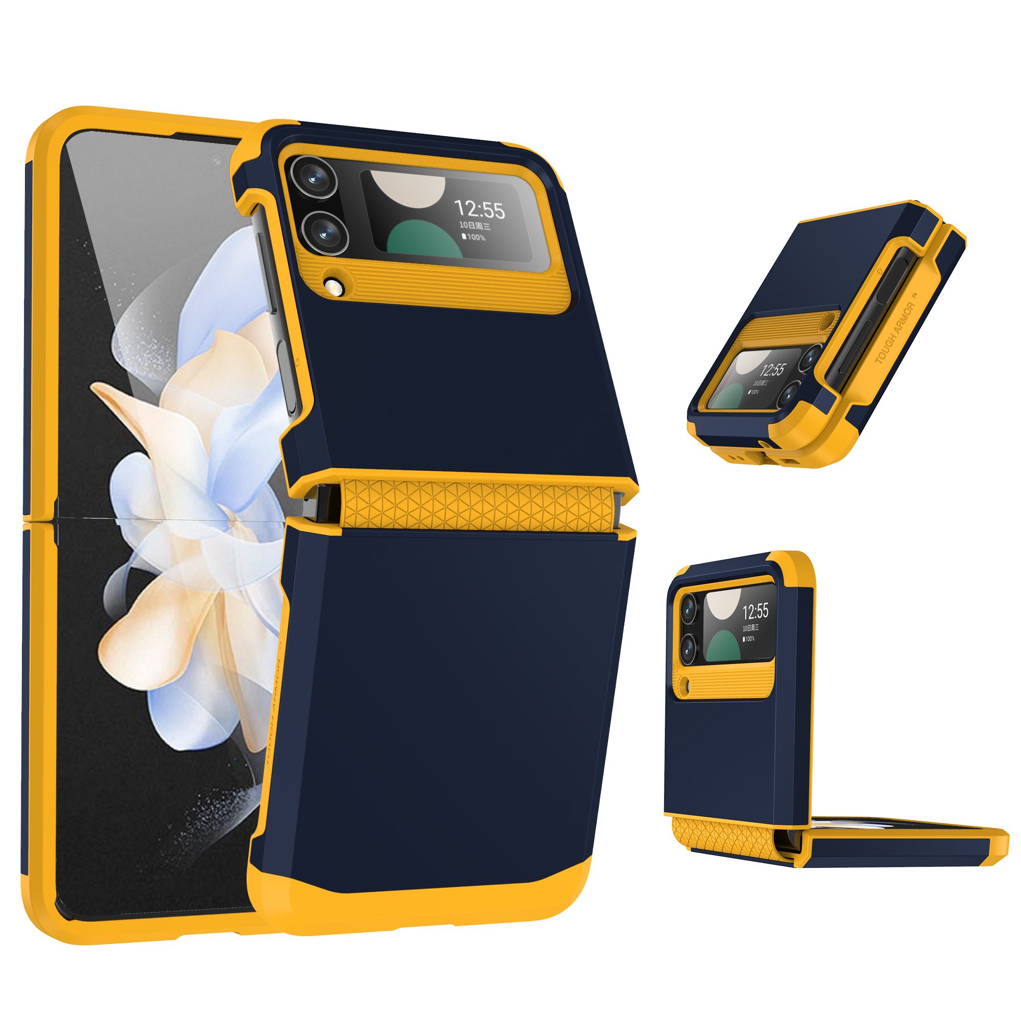 new arrival manufacture factory supplier hybrid 2 in 1 protective shockproof hard phone case cover for samsung z flip 6 5 4 3