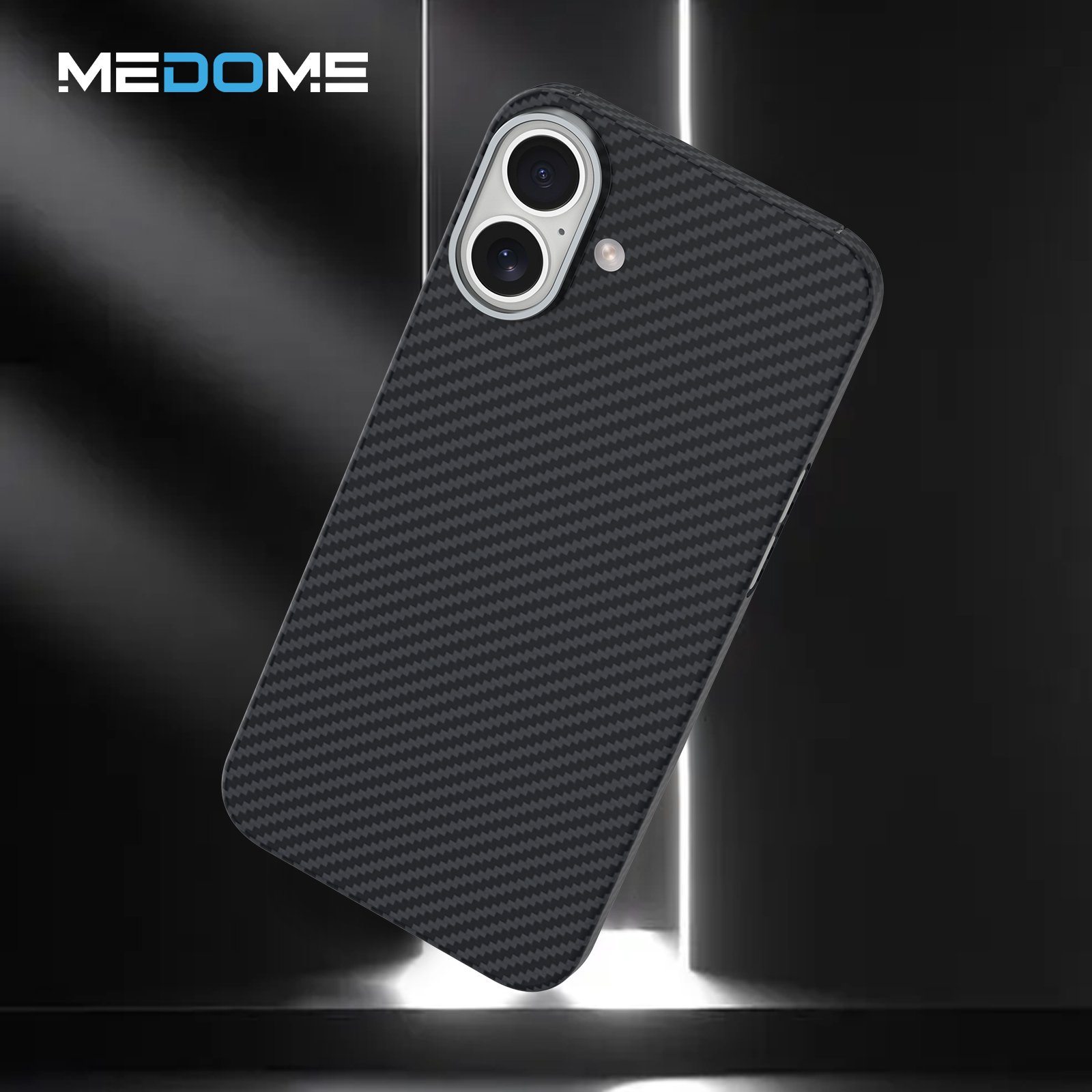 Medome Slim Kevlar For iPhone 15 Case For iPhone Case Phone Cover Para de For iPhone 16 Pro Max 14 13 Silicone Carbon Fiber Case