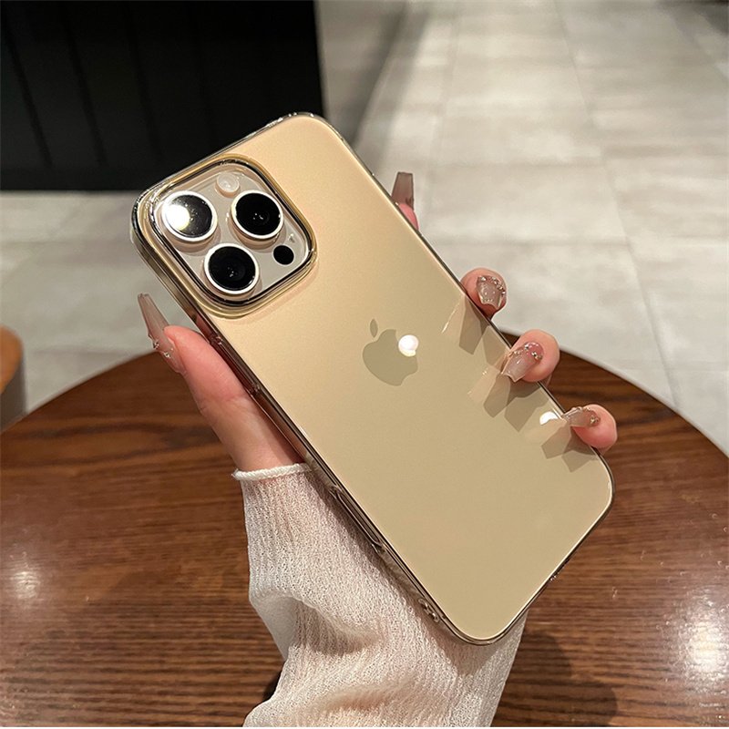 Classical Simple Design PC Transparent Cell Phone Case For iPhone 16 15 14 13 12 Pro Max Ultra-thin Hard Shockproof Cover