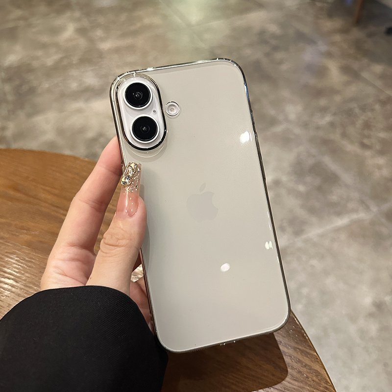 Classical Simple Design PC Transparent Cell Phone Case For iPhone 16 15 14 13 12 Pro Max Ultra-thin Hard Shockproof Cover