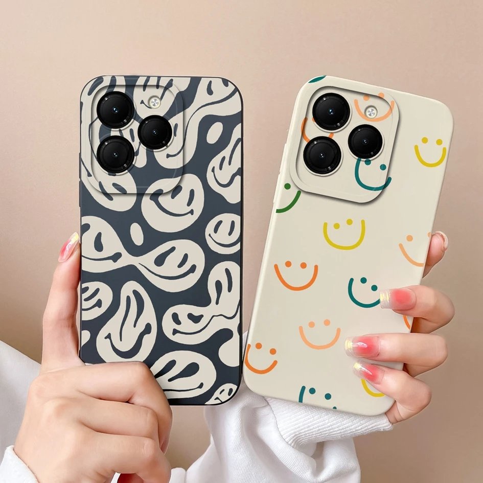 For Infinix Hot 40i 40 Pro Phone Cases Cover Cute Cartoon Pattern Matte Soft Silicone TPU Protective For Infinix Hot 40Pro Funda
