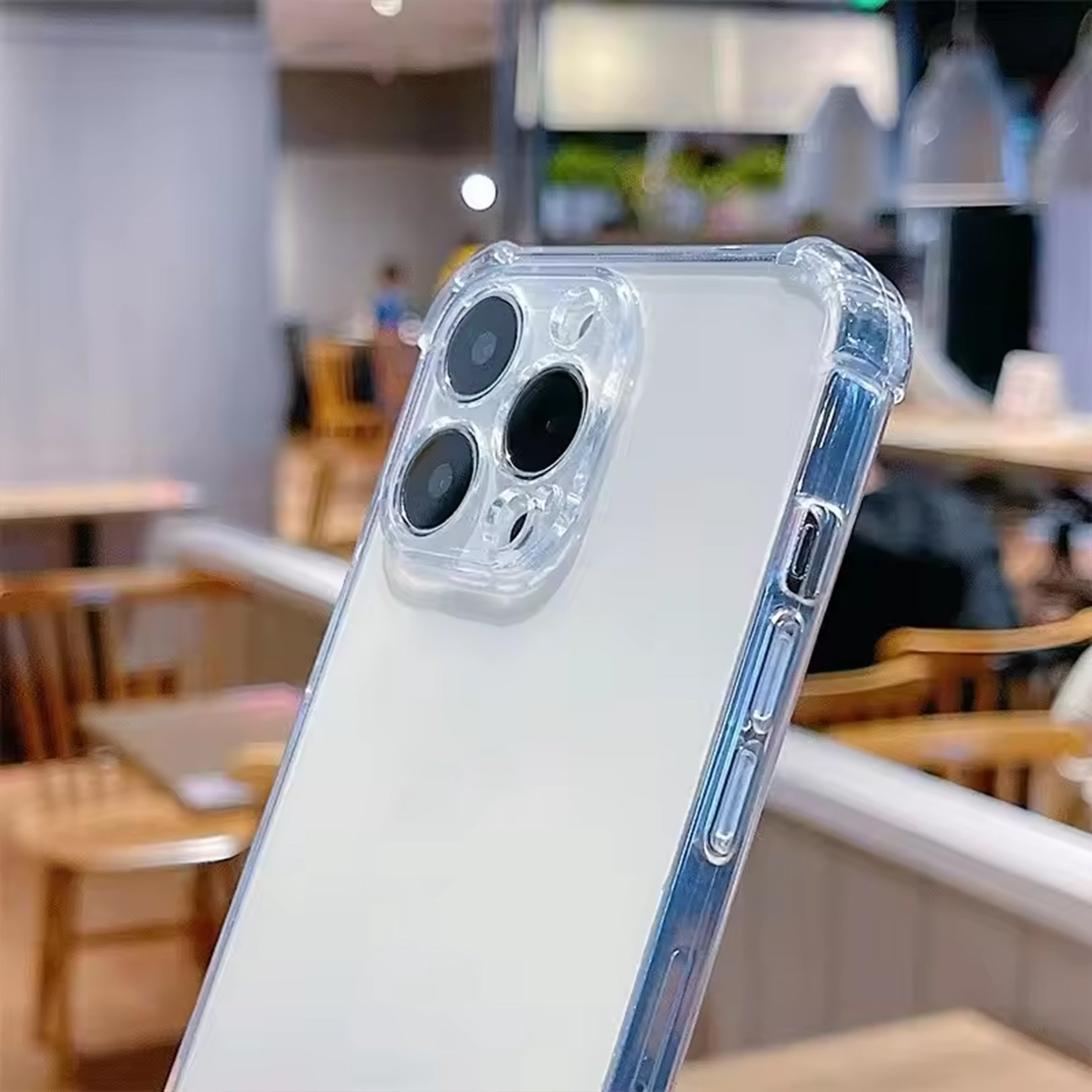 for iphone 15 pro max corners transparent fine hole anti-drop phone case all-inclusive for iPhone 14 pro max 13 protective case