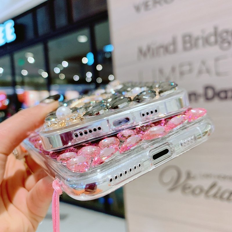 Luxury Women design Bling Diamond TPU PC Cell Phone Case For iPhone 11 Pro Max 12 Pro Max 12 Mini XS Max XR