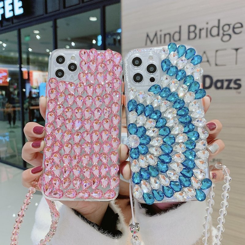 Luxury Women design Bling Diamond TPU PC Cell Phone Case For iPhone 11 Pro Max 12 Pro Max 12 Mini XS Max XR