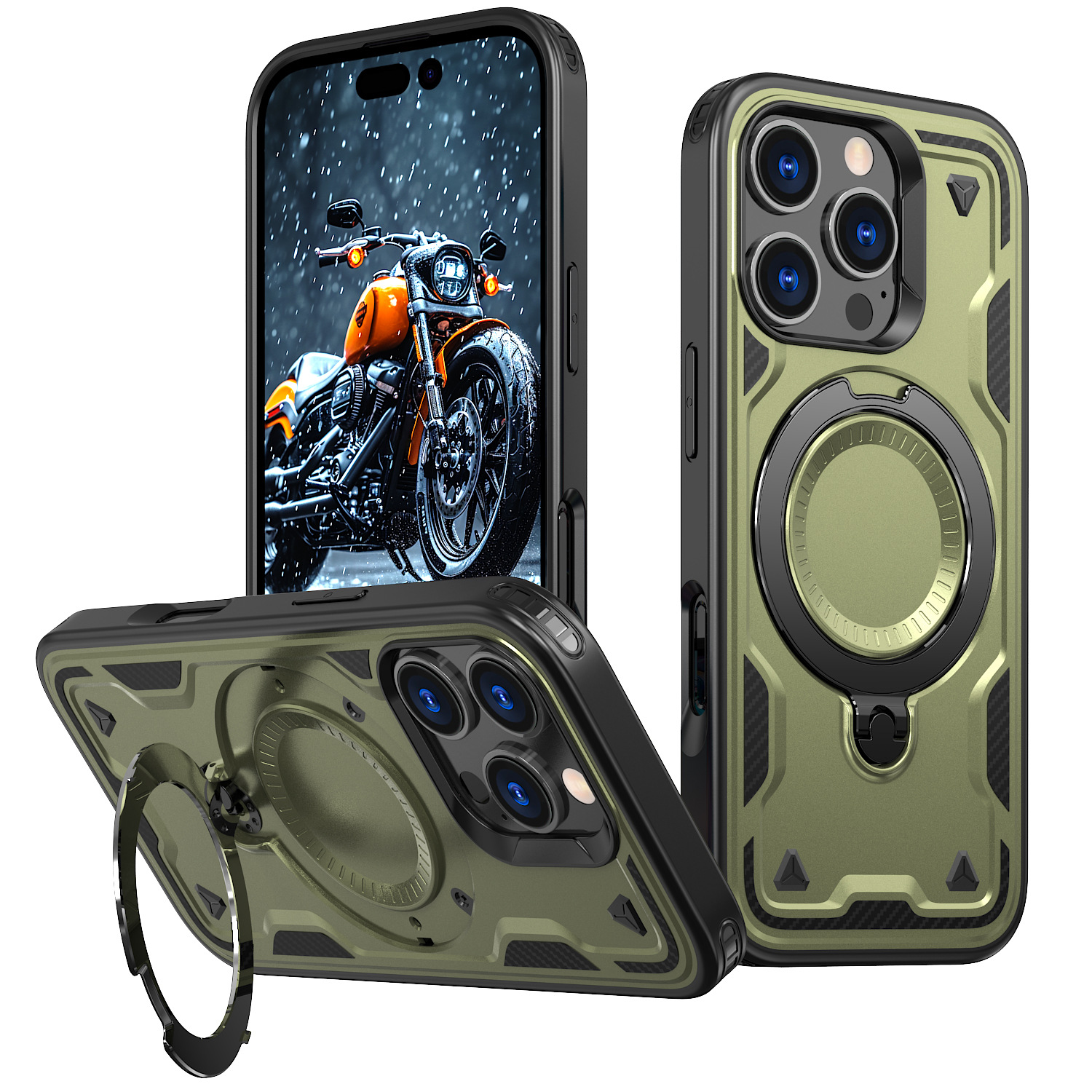 High Quality Shockproof TPU PC Phone Case Anti Shock Magnetic Wireless Charging Phone Case for iPhone 16 15 Pro Max