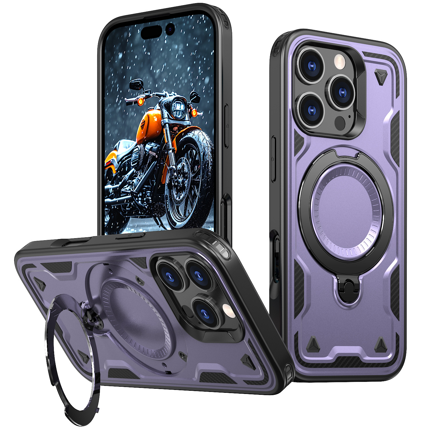 High Quality Shockproof TPU PC Phone Case Anti Shock Magnetic Wireless Charging Phone Case for iPhone 16 15 Pro Max