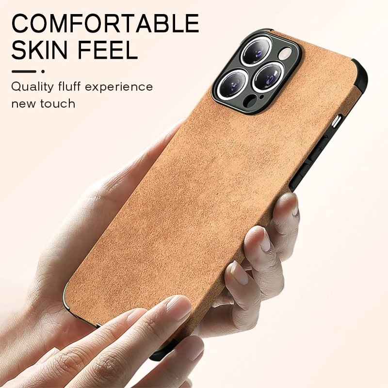 Fashion PU Leather Mobile Phone Case For iPhone 16 15 14 Plus 13 12 11 Pro Max XR Protection Silicone Luxury Lambskin Back Cover