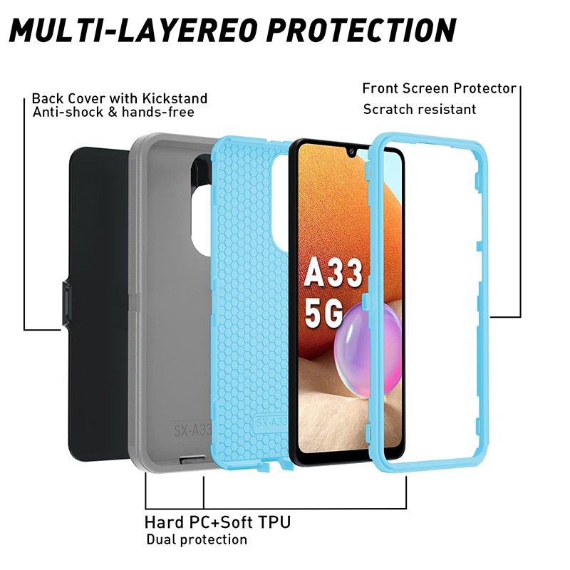 Defender Shockproof Phone Case Soft TPU+Hard PC Phone Case For Samsung Galaxy A33