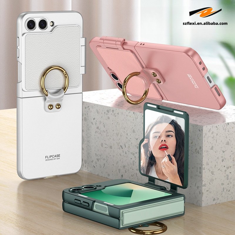 Fashionable Women's Multifunctional Beauty Mirror Phone Case For Samsung Z Flip 5 6 Protective Cover