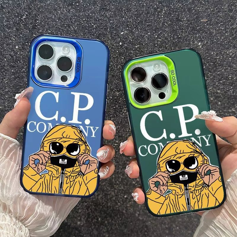 The upgraded version tide brand C.P phone case for iphone 11 12 13 14 15 promax xsmax color silver acrylic phone accessories