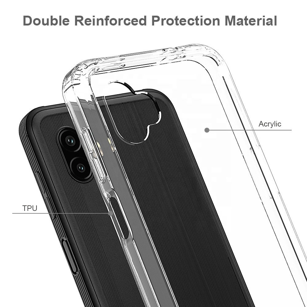 PC back TPU bumper black clear plastic mobile phone cases for Samsung Galaxy Xcover6 Pro / Xcover Pro 2