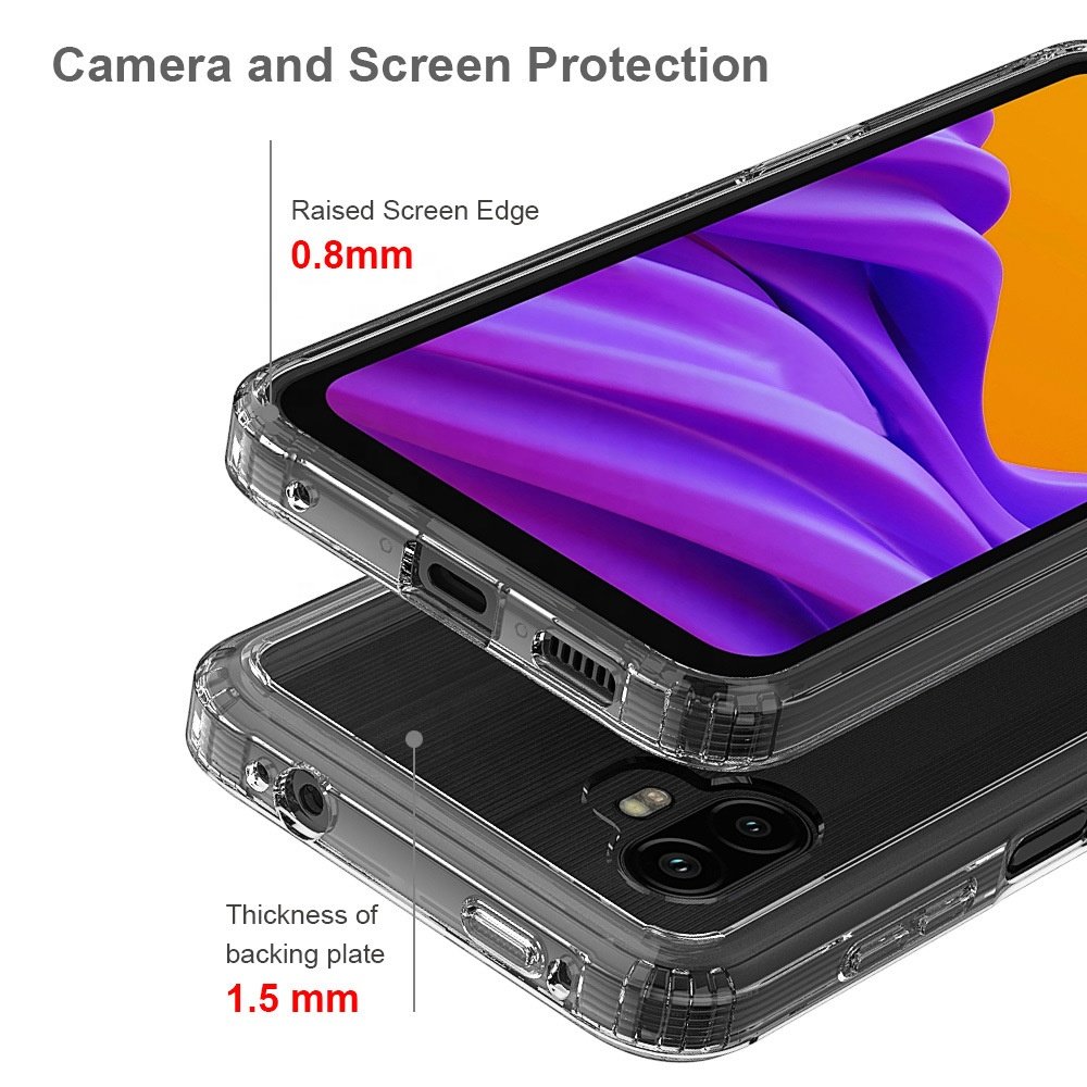 PC back TPU bumper black clear plastic mobile phone cases for Samsung Galaxy Xcover6 Pro / Xcover Pro 2