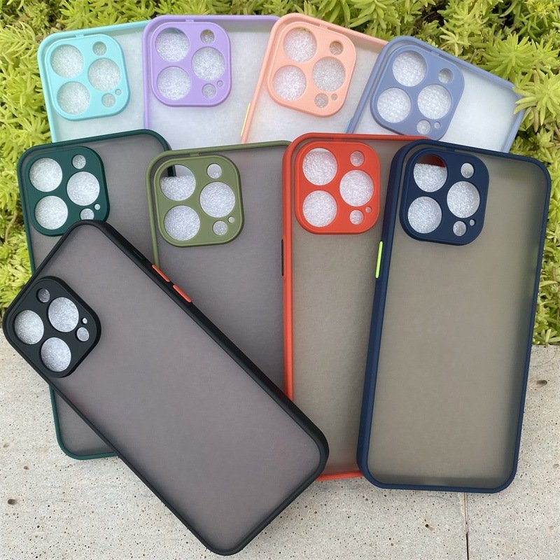 Shockproof Slim Fit Mobile Phone Cases For iPhone 16 15 14 13 12 11 Pro Max Plus Drop Resistant Matte Skin Feeling Back Cover