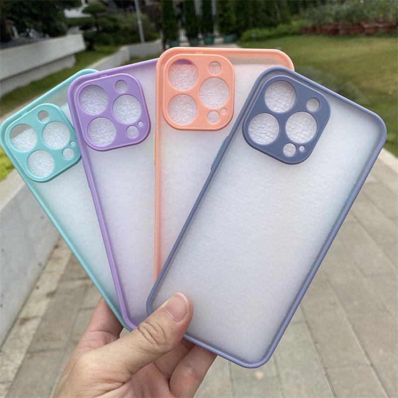 Shockproof Slim Fit Mobile Phone Cases For iPhone 16 15 14 13 12 11 Pro Max Plus Drop Resistant Matte Skin Feeling Back Cover