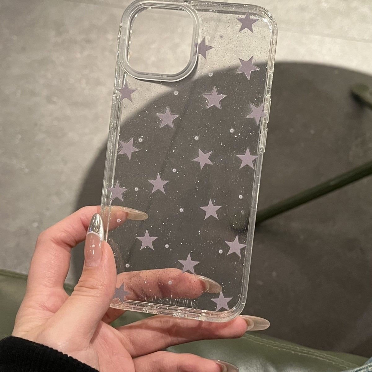 Korean ins niche design girl frosted star mobile phone case for 15promax/11/13/14pro mobile phone protective case soft case