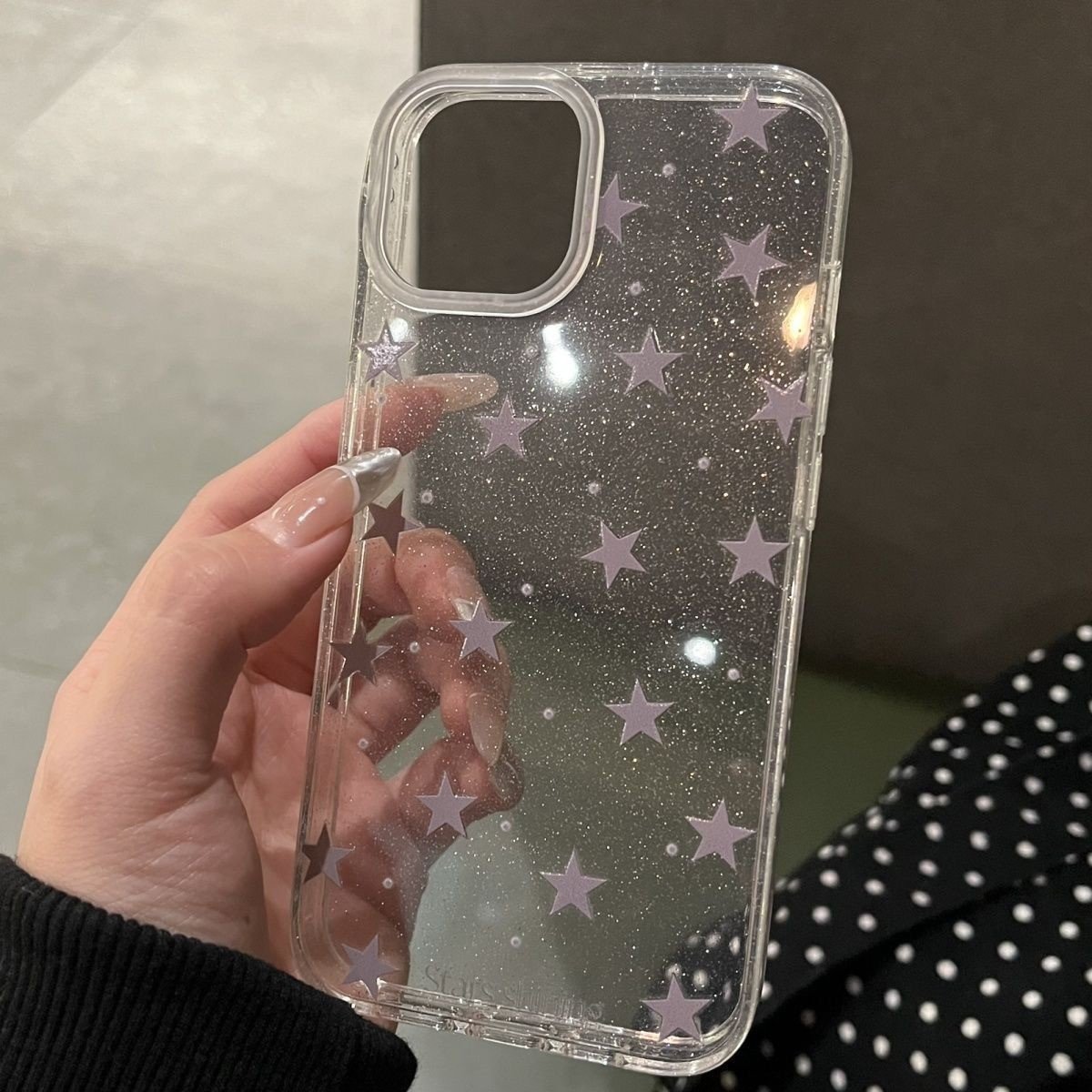 Korean ins niche design girl frosted star mobile phone case for 15promax/11/13/14pro mobile phone protective case soft case