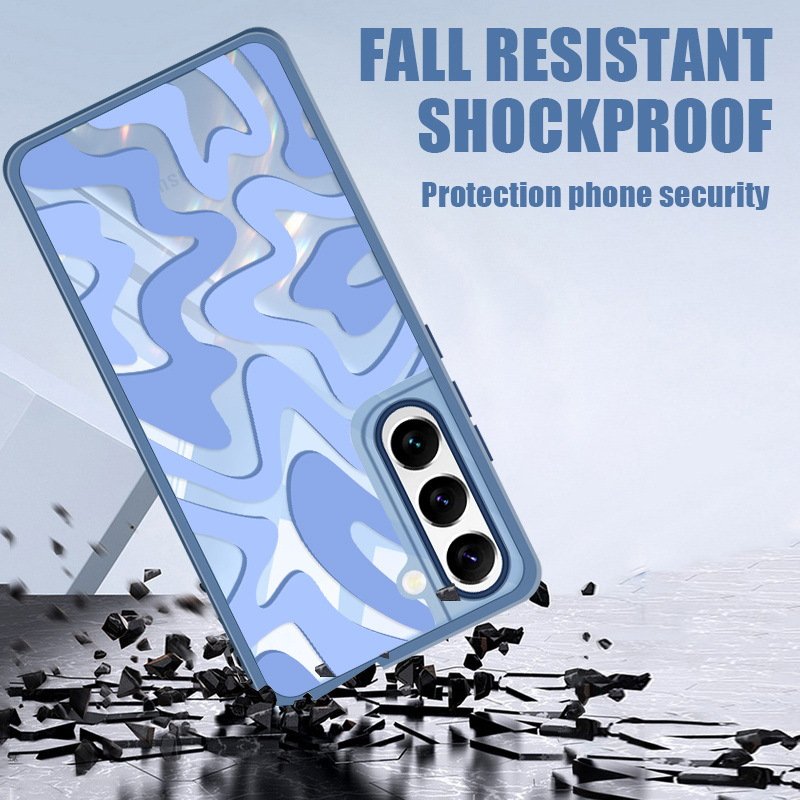 Camouflage stripes Phone Case colorful For Samsung S20 S21Ultra S22 S23 S24 A54 A34 Soft TPU+PC Mobile Phone Case