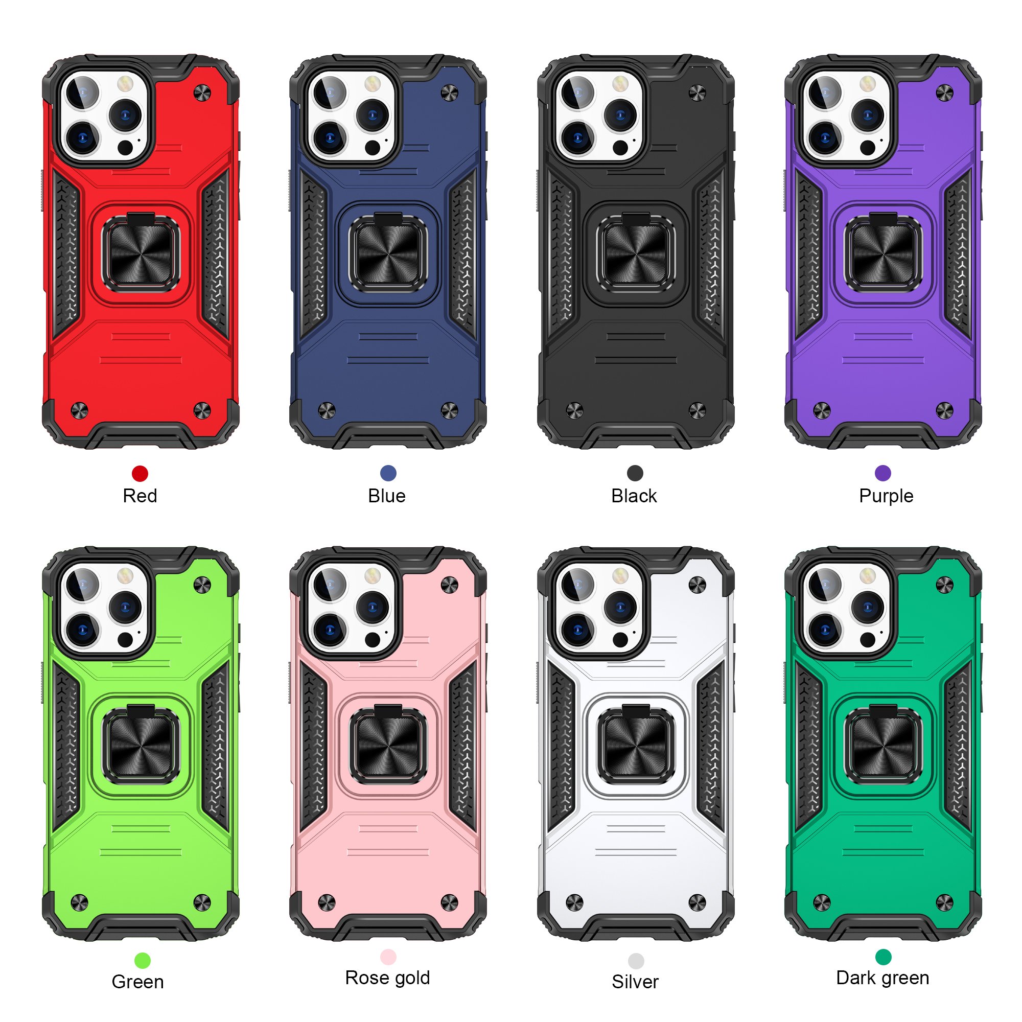 For iPhone 16 Pro Max 15 Plus 14 13 12 11 Samsung S24 Ultra S23 A55 A05S MOTO G 5G Kickstand Rugged Armor Shockproof Phone Case