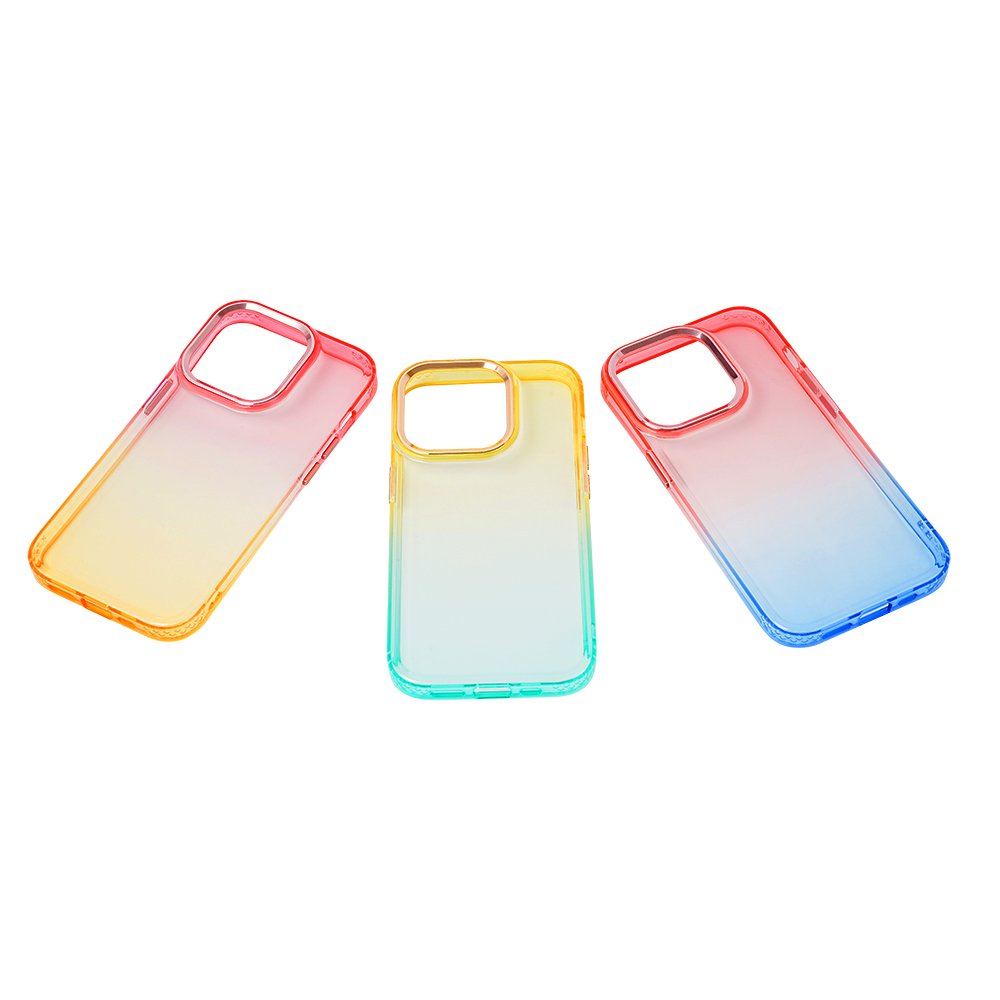 Anti-shock In 4 Corners TPU Transparent Gradient Case For iPhone 11 12 13 14 Pro Max 5g mobile phone cases