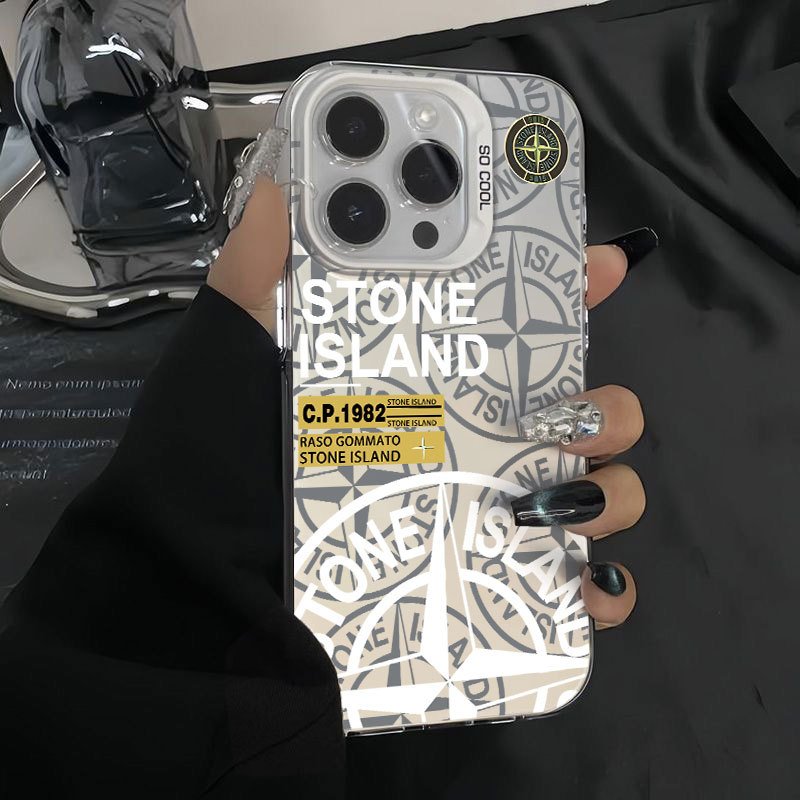 for iphone 15 mobile phone cases stone island laser siver color for iphone 15 case printing