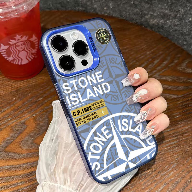 for iphone 15 mobile phone cases stone island laser siver color for iphone 15 case printing