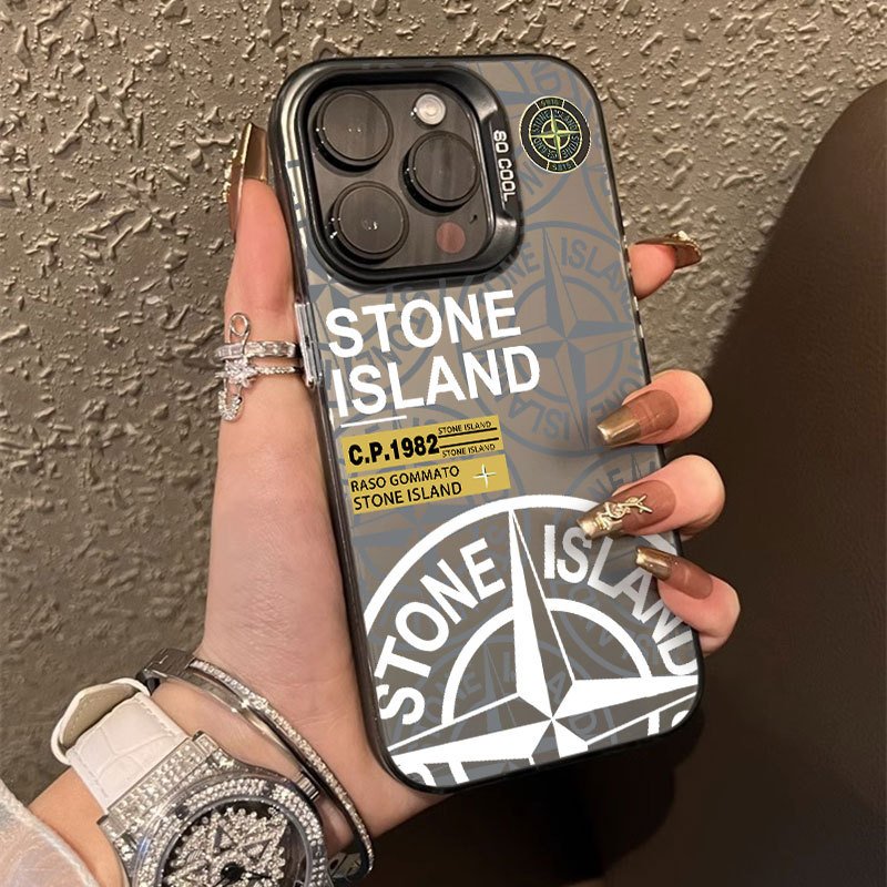 for iphone 15 mobile phone cases stone island laser siver color for iphone 15 case printing