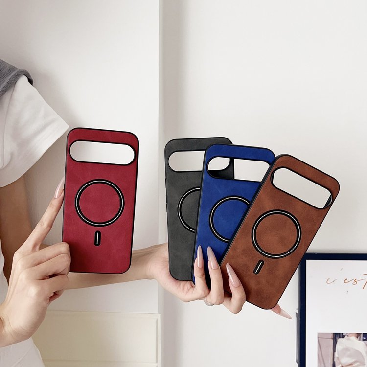 Suede PU Leather Wireless Charge Shockproof Phone Case For Google Pixel 7 7A 7 Pro 8 8A 8 Pro 9 9 Pro XL