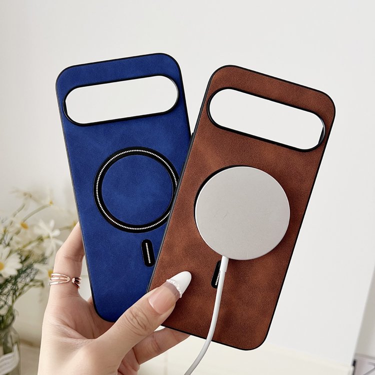 Suede PU Leather Wireless Charge Shockproof Phone Case For Google Pixel 7 7A 7 Pro 8 8A 8 Pro 9 9 Pro XL