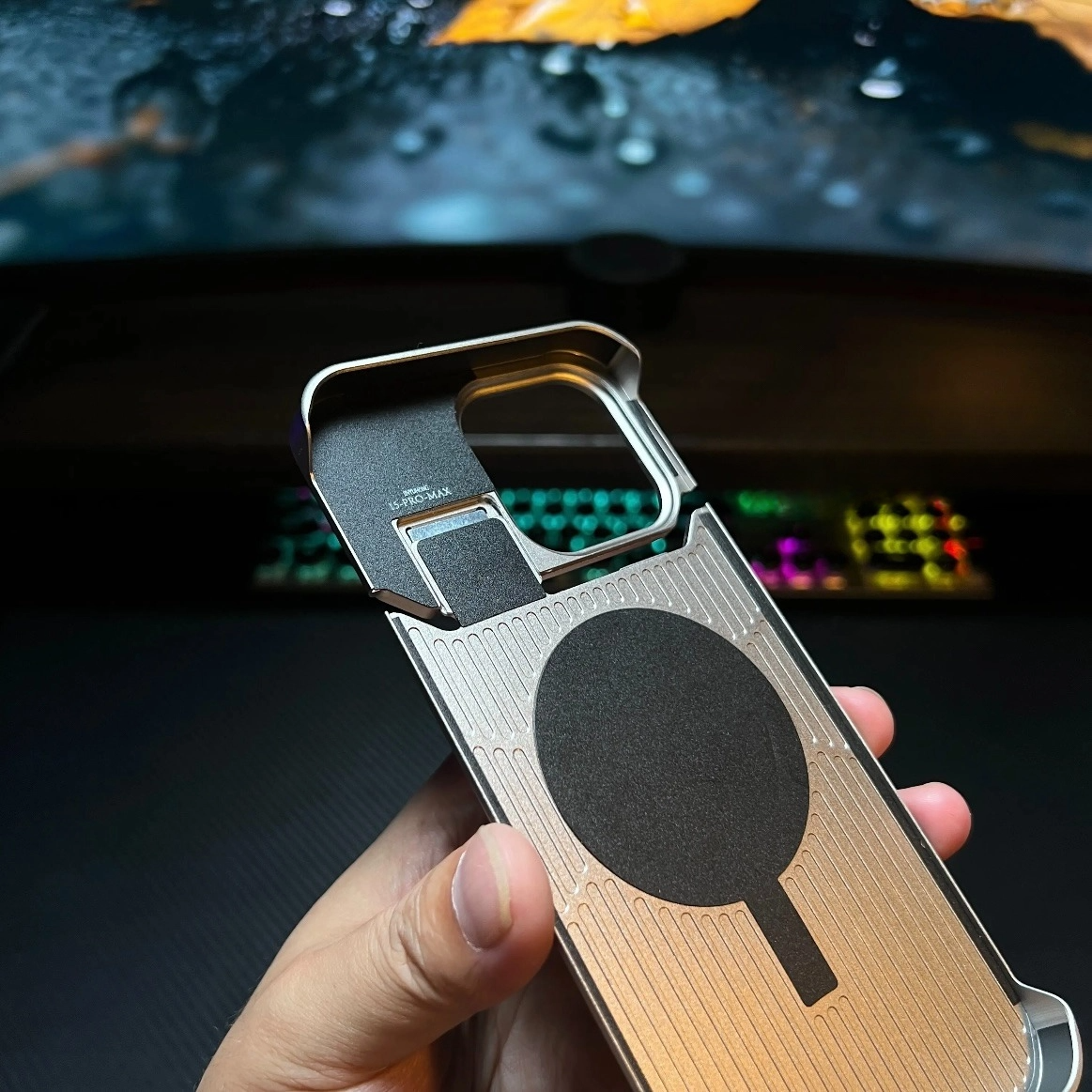 New Fine Woven Aromatherapy Magnetic Phone Case For iPhone 15 14 Pro Max Aluminum Frameless Metal Shell Flannel Protection Cover