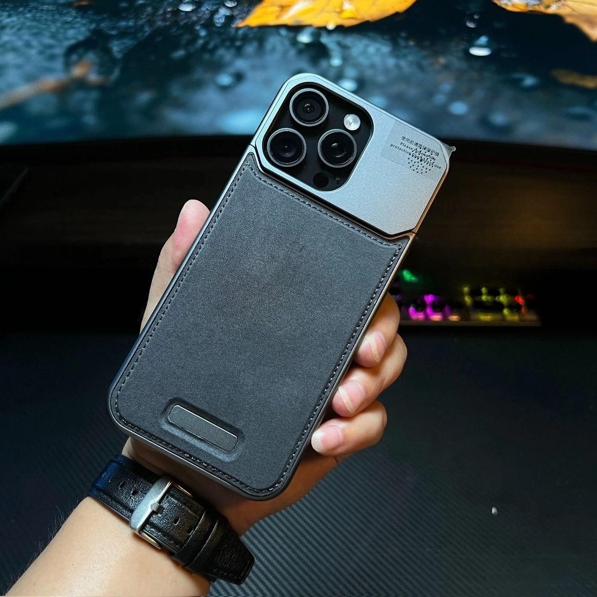 New Fine Woven Aromatherapy Magnetic Phone Case For iPhone 15 14 Pro Max Aluminum Frameless Metal Shell Flannel Protection Cover