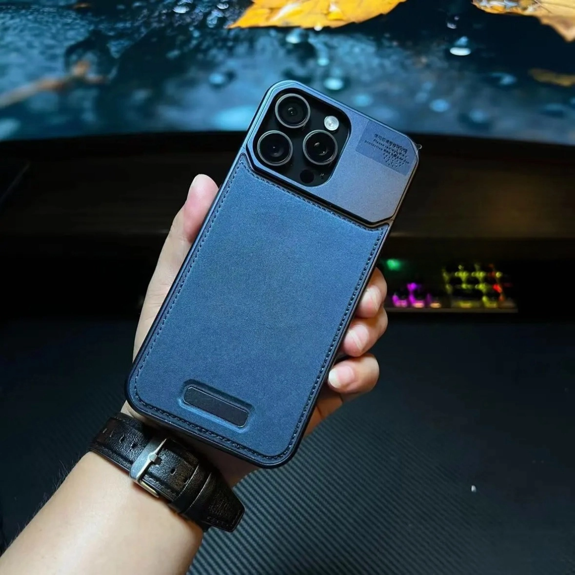 New Fine Woven Aromatherapy Magnetic Phone Case For iPhone 15 14 Pro Max Aluminum Frameless Metal Shell Flannel Protection Cover