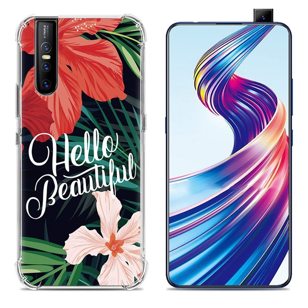 Beautiful Flower Design Mobile Phone Back Cover For Vivo V15 Pro Case