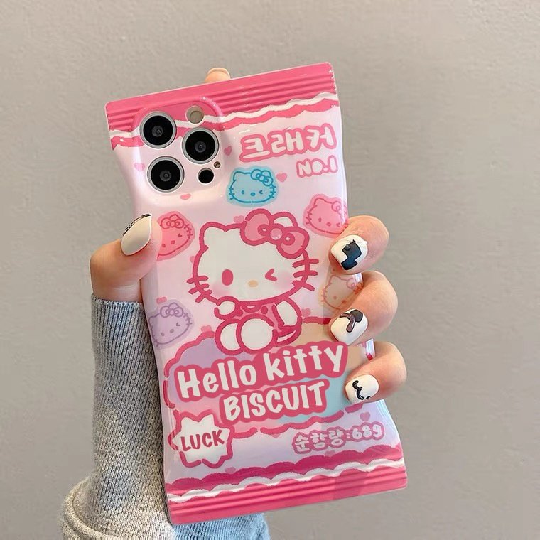 Japanese Cute Candy Bag Puffer Cover KT Cat Cartoon Kitty Phone Accessories Case for iphone 12 13 14 15 Pro Max Phone Cases