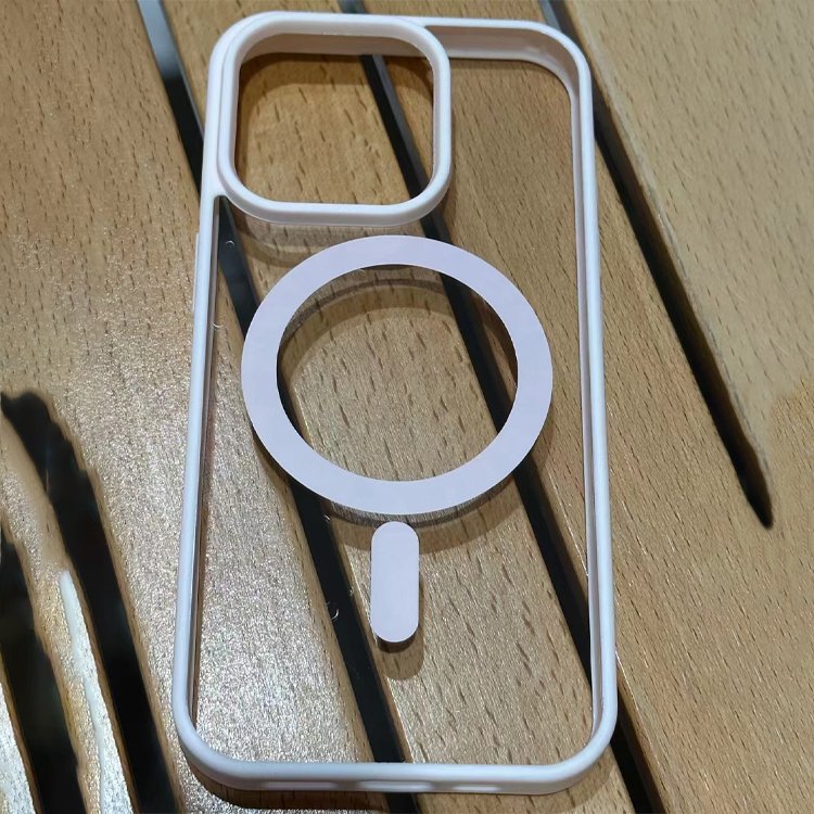 Acrylic Magnetic Phone Case for iPhone 16 Pro max 15 Plus 13 14 Pro 12 11 Transparent Wireless charging Phone Covers
