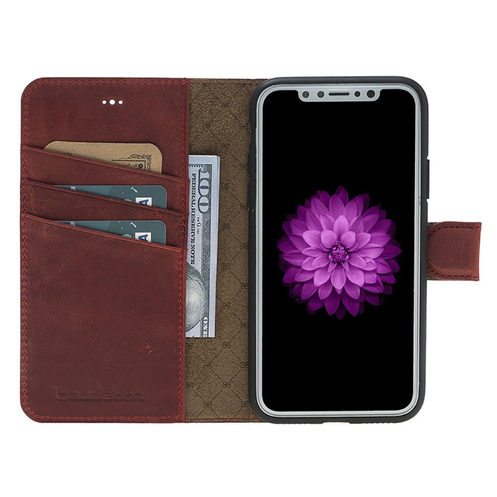 Bouletta Wholesale High Quality Genuine Leather Magic Wallet Mobile Phone Case for Apple iPhone X-XS