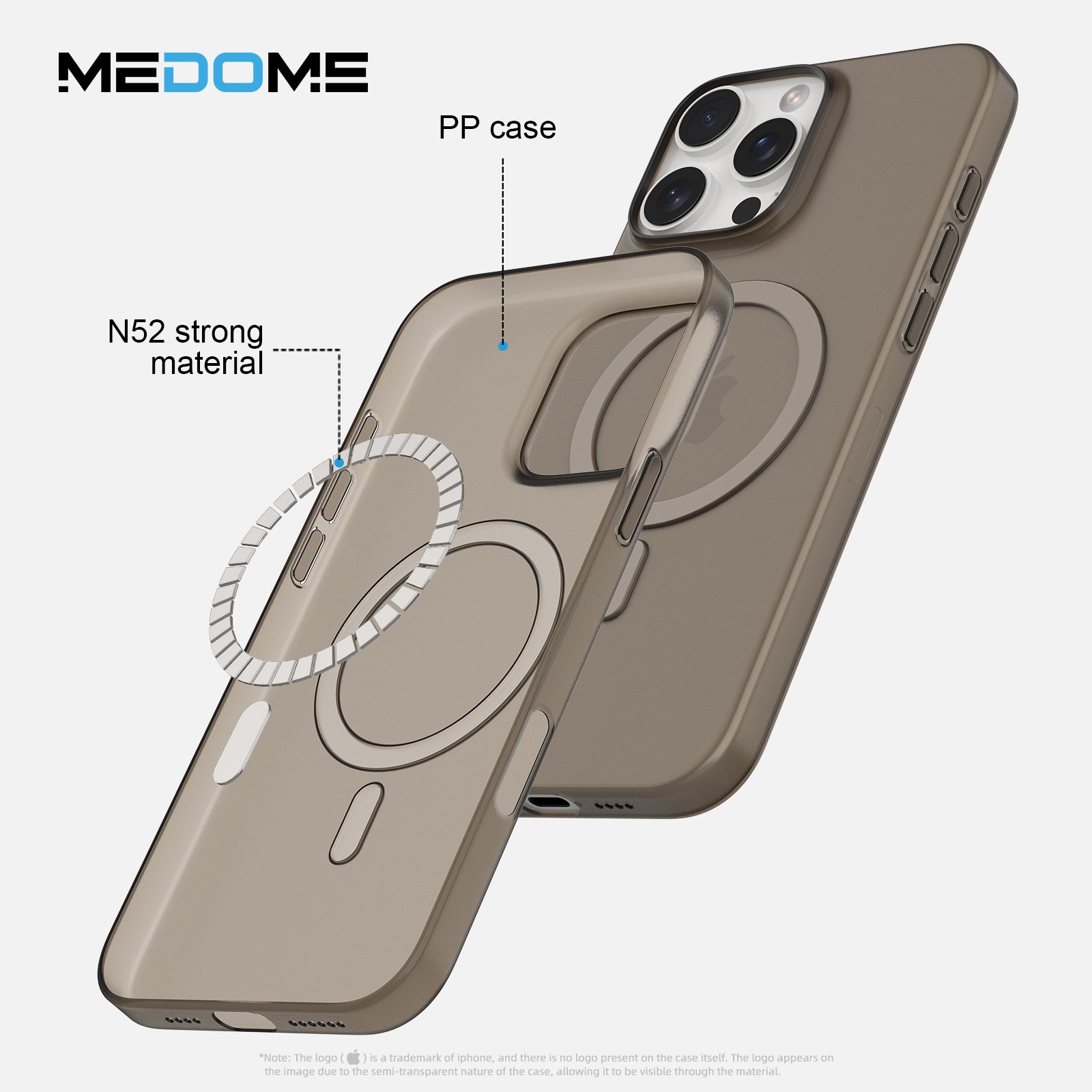 Thin Matte PP Magnetic Phone Case For iPhone 15 Pro Max Case Cover Para For iPhone 17 14 16 13 Luxury Designer i For iPhone Case