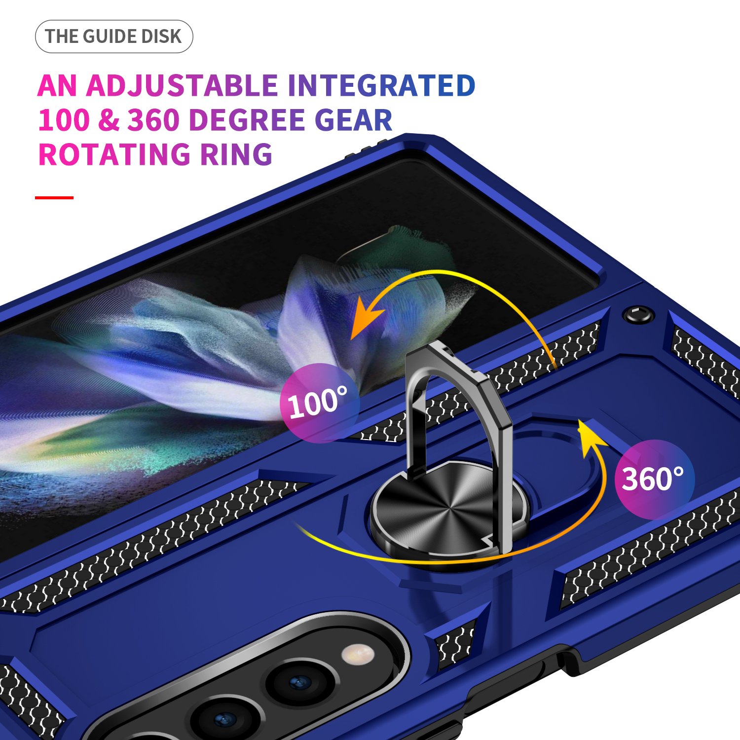 Armor Stand Holder Car Ring Cover Mobile Phone Case For Samsung Galaxy S23 Ultra Z Fold 3 Z Fold 4 Z Flip 3 4 S22 A54 A34