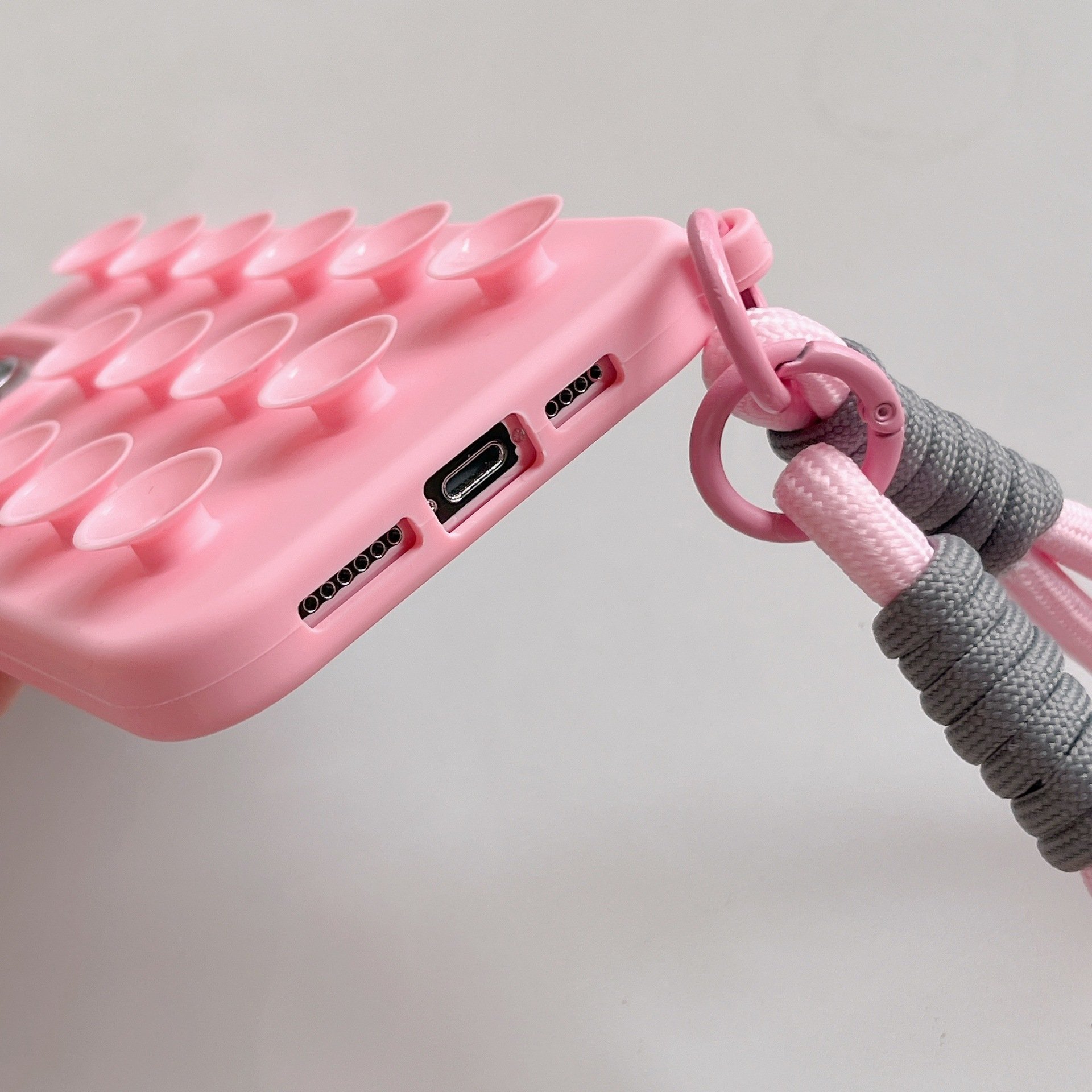 Mobile Phone Cases For iphone 13 15 14 16 pro max Protective Simple Silicone Adhesive Suction Cup Lanyard Phone Accessories