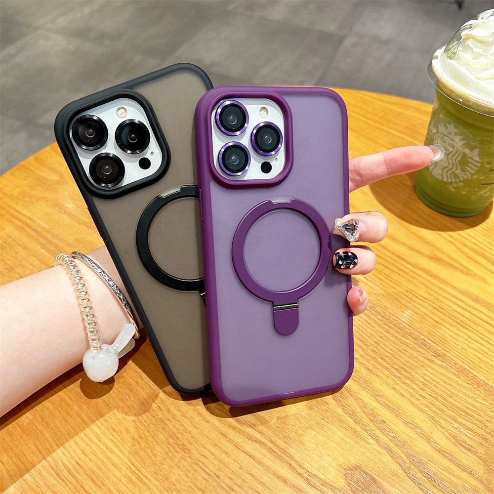 Japan and South Korea Send Alloy Lens Protector for Iphone15promax Phone Case Holder Magnetic 15pro/14/13P