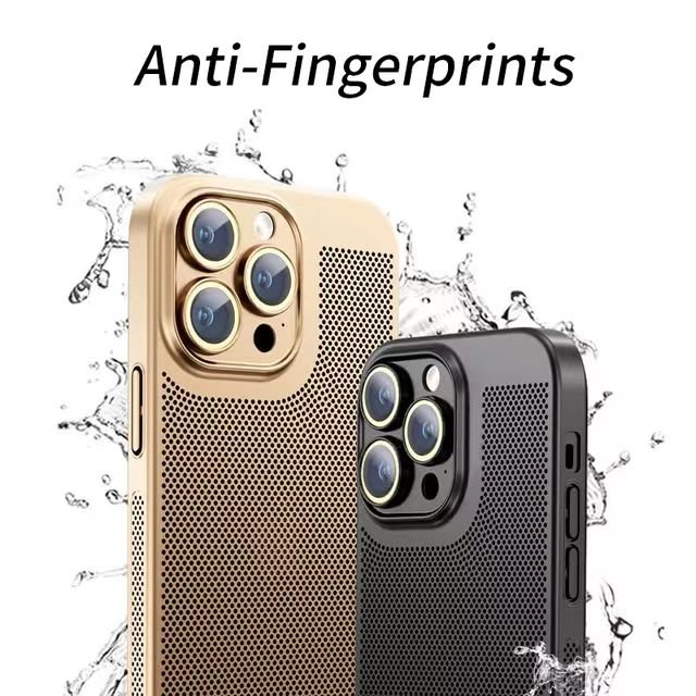 Yapears Custom New Cooling Hole Plating PC Phone Case for iphone 16 Case Lens Protective Cover For Iphone 15 pro max
