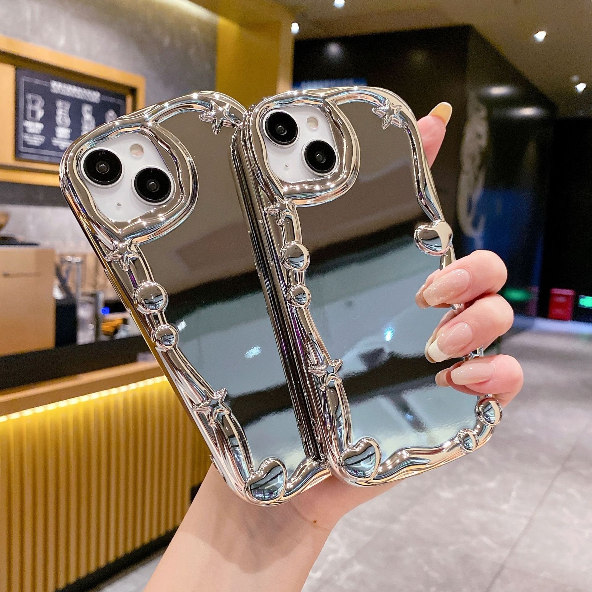 New Transparent Mirror Silver Mobile Phone Case Cover Back Cover For Iphone 12 promax 13 14 15 11