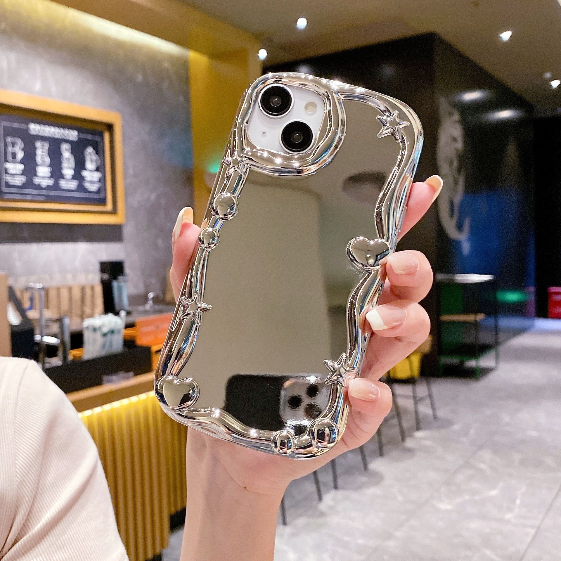 New Transparent Mirror Silver Mobile Phone Case Cover Back Cover For Iphone 12 promax 13 14 15 11