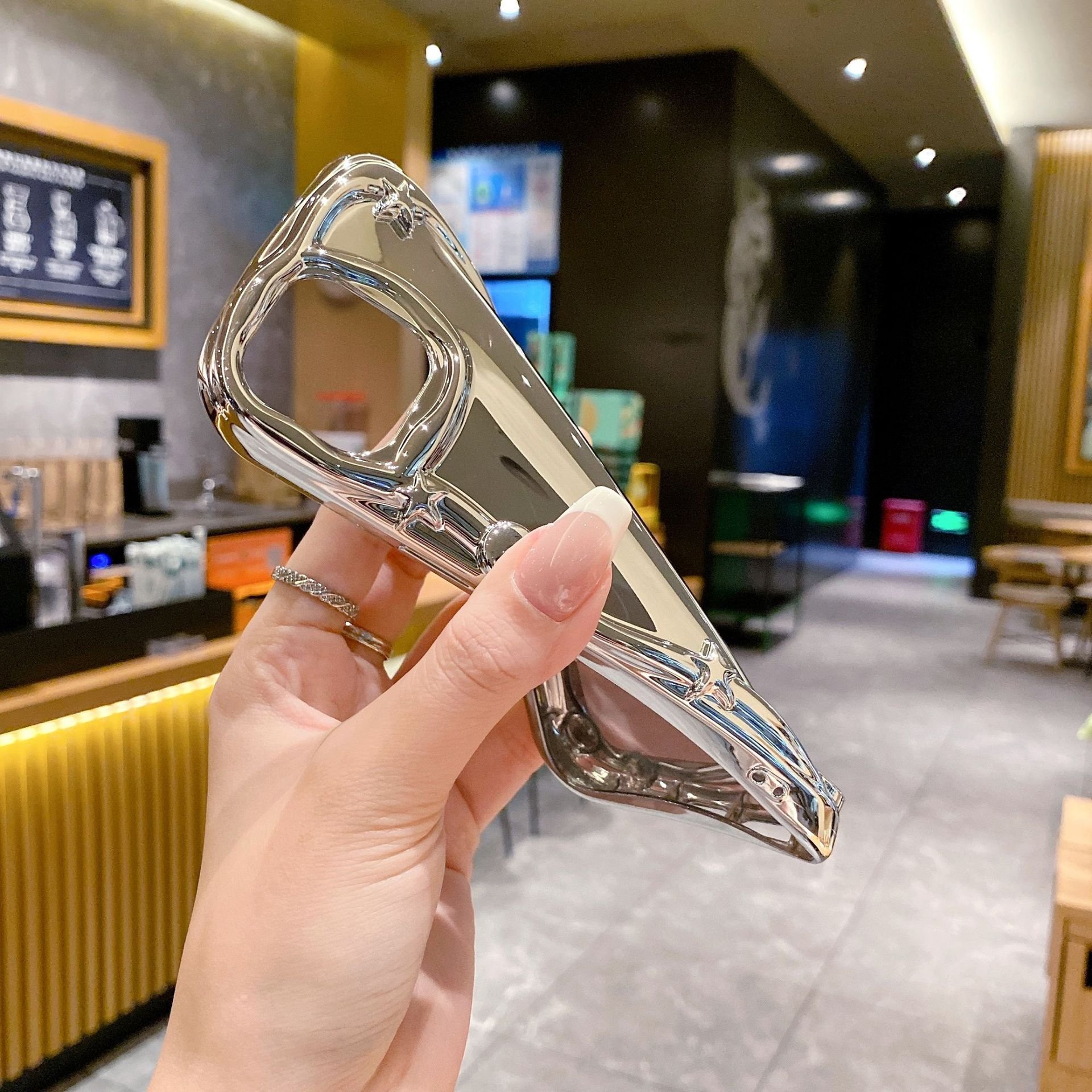 New Transparent Mirror Silver Mobile Phone Case Cover Back Cover For Iphone 12 promax 13 14 15 11