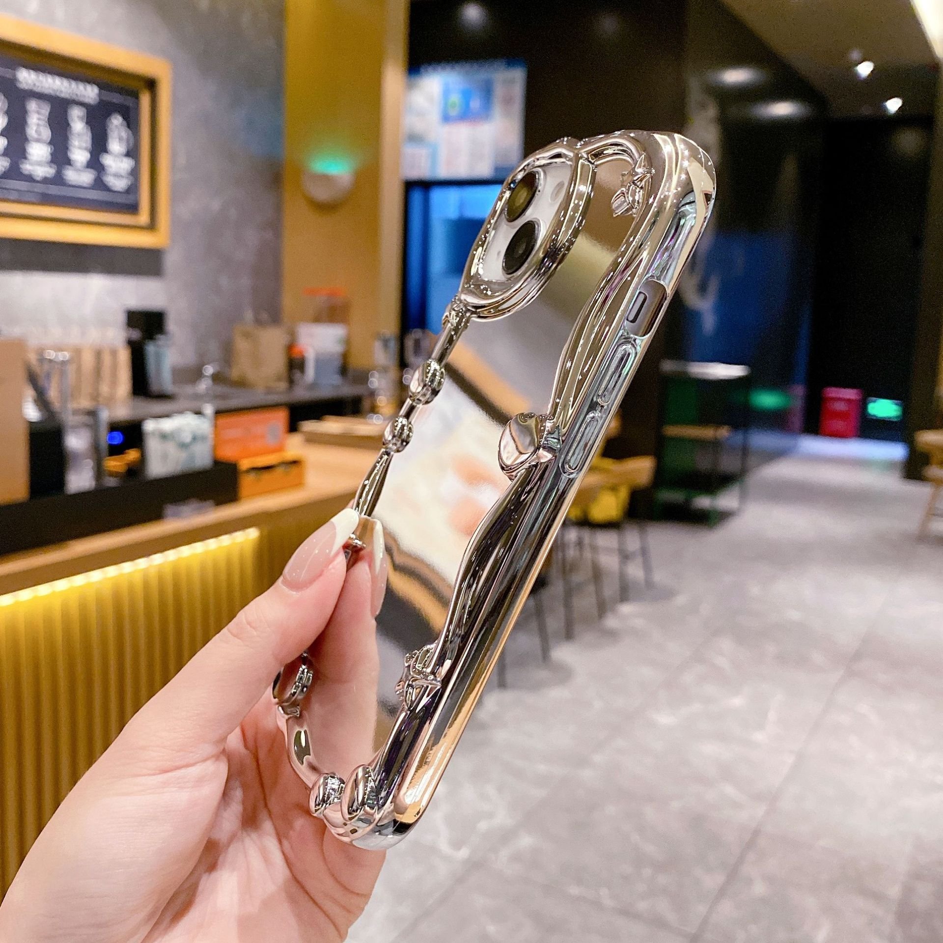 New Transparent Mirror Silver Mobile Phone Case Cover Back Cover For Iphone 12 promax 13 14 15 11