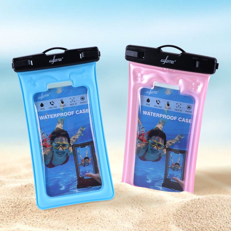 Saforna Hot Sales Ins Wholesale Waterproof Cell Phone Bag Pouch Case with Lanyard for Outdoor Sports