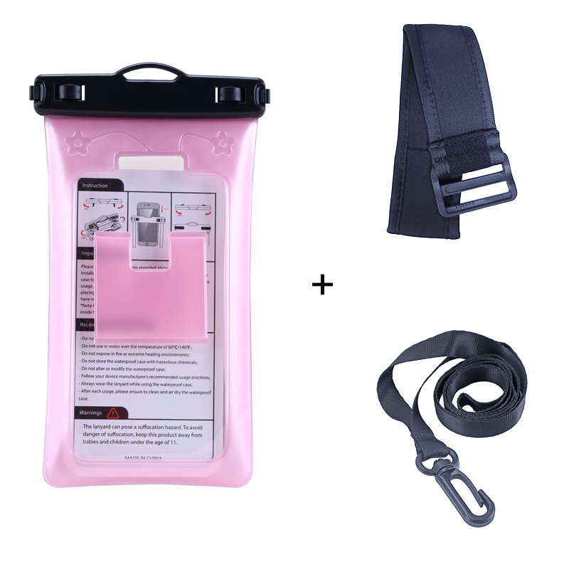Saforna Hot Sales Ins Wholesale Waterproof Cell Phone Bag Pouch Case with Lanyard for Outdoor Sports